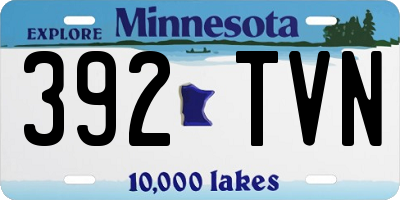 MN license plate 392TVN