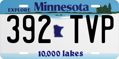 MN license plate 392TVP