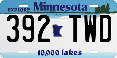 MN license plate 392TWD