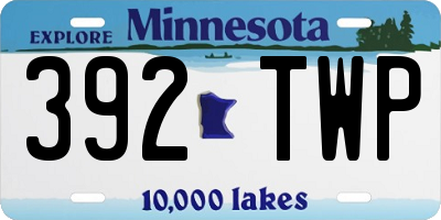MN license plate 392TWP