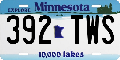MN license plate 392TWS