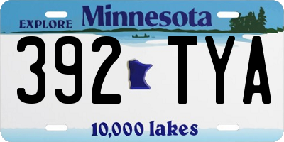 MN license plate 392TYA