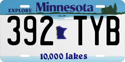 MN license plate 392TYB