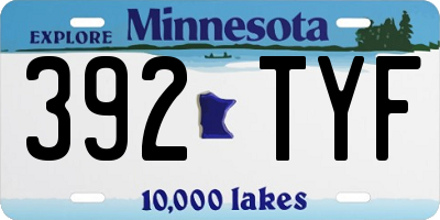 MN license plate 392TYF