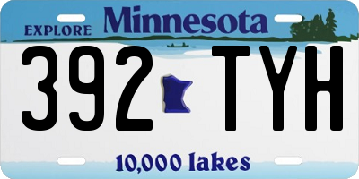 MN license plate 392TYH