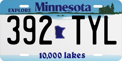 MN license plate 392TYL