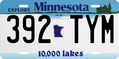 MN license plate 392TYM