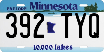 MN license plate 392TYQ