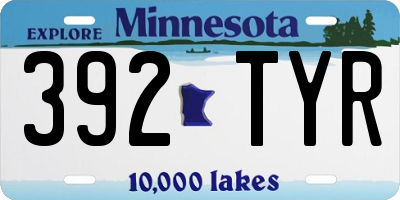 MN license plate 392TYR