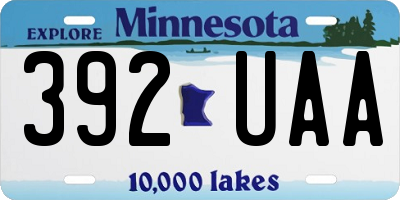MN license plate 392UAA