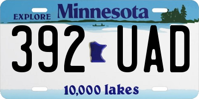 MN license plate 392UAD