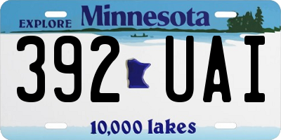 MN license plate 392UAI