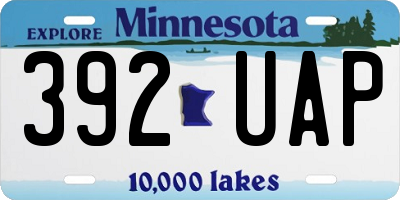 MN license plate 392UAP
