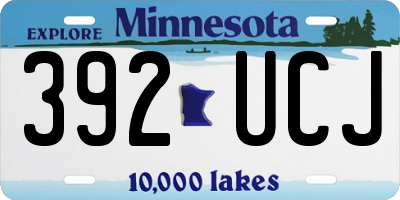 MN license plate 392UCJ