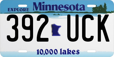 MN license plate 392UCK