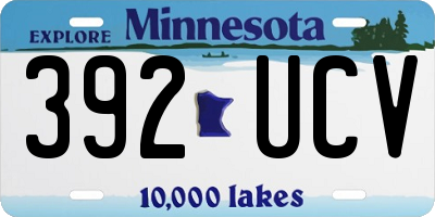 MN license plate 392UCV