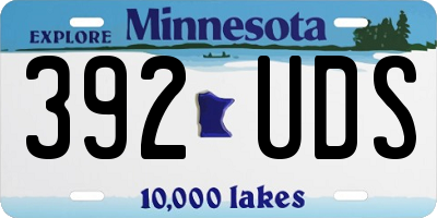 MN license plate 392UDS