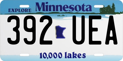 MN license plate 392UEA