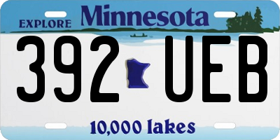 MN license plate 392UEB