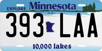 MN license plate 393LAA