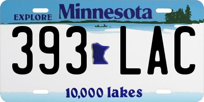 MN license plate 393LAC