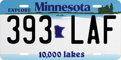 MN license plate 393LAF