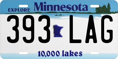 MN license plate 393LAG