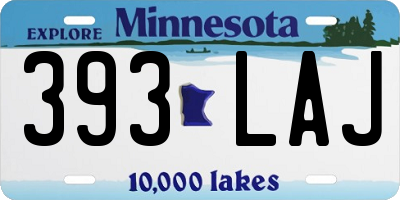MN license plate 393LAJ