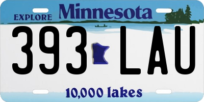 MN license plate 393LAU