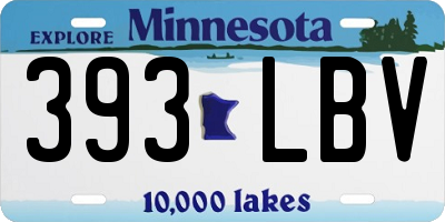 MN license plate 393LBV
