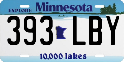 MN license plate 393LBY
