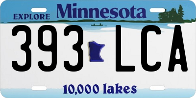 MN license plate 393LCA