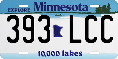 MN license plate 393LCC