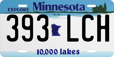 MN license plate 393LCH