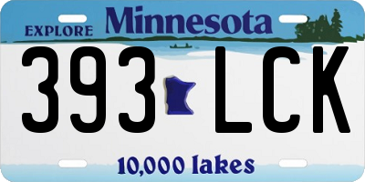 MN license plate 393LCK