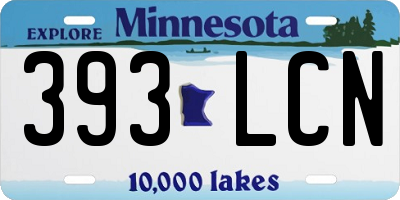 MN license plate 393LCN