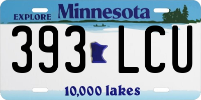 MN license plate 393LCU