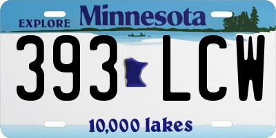 MN license plate 393LCW