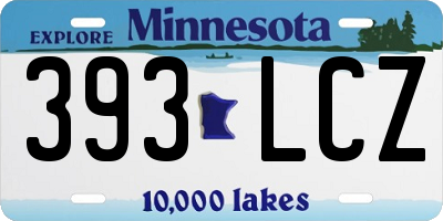 MN license plate 393LCZ