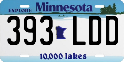 MN license plate 393LDD