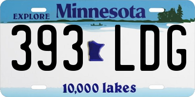 MN license plate 393LDG