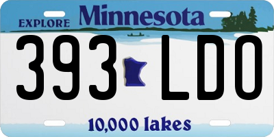 MN license plate 393LDO