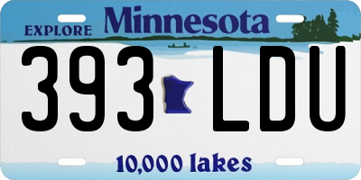 MN license plate 393LDU