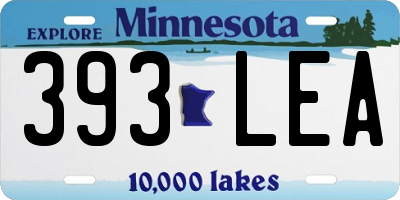 MN license plate 393LEA