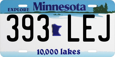 MN license plate 393LEJ