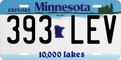 MN license plate 393LEV