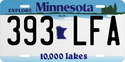 MN license plate 393LFA