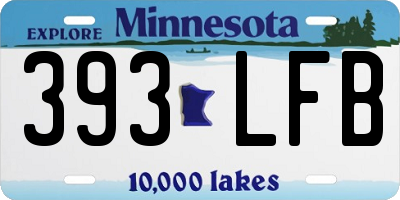 MN license plate 393LFB