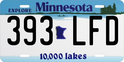MN license plate 393LFD