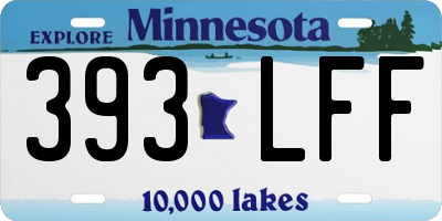 MN license plate 393LFF